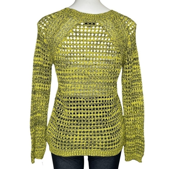 Lucca Couture yellow and black open knit sweater small - Picture 2 of 9